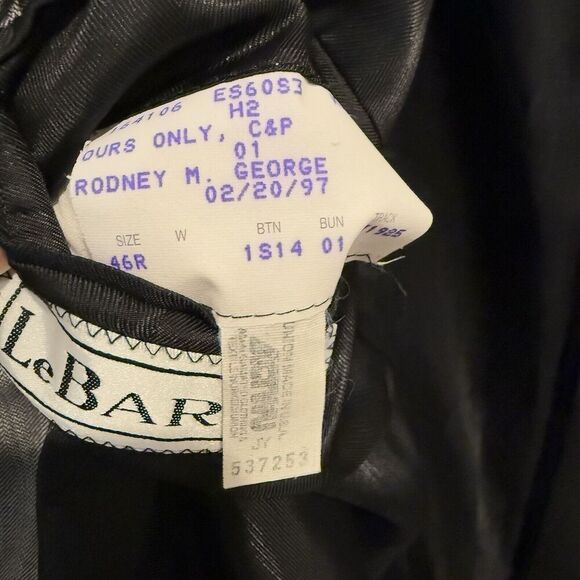 Vintage LeBaron Gray Clothes Mens Suit Jacket Blazer Size 46R 537253 - Picture 4 of 5